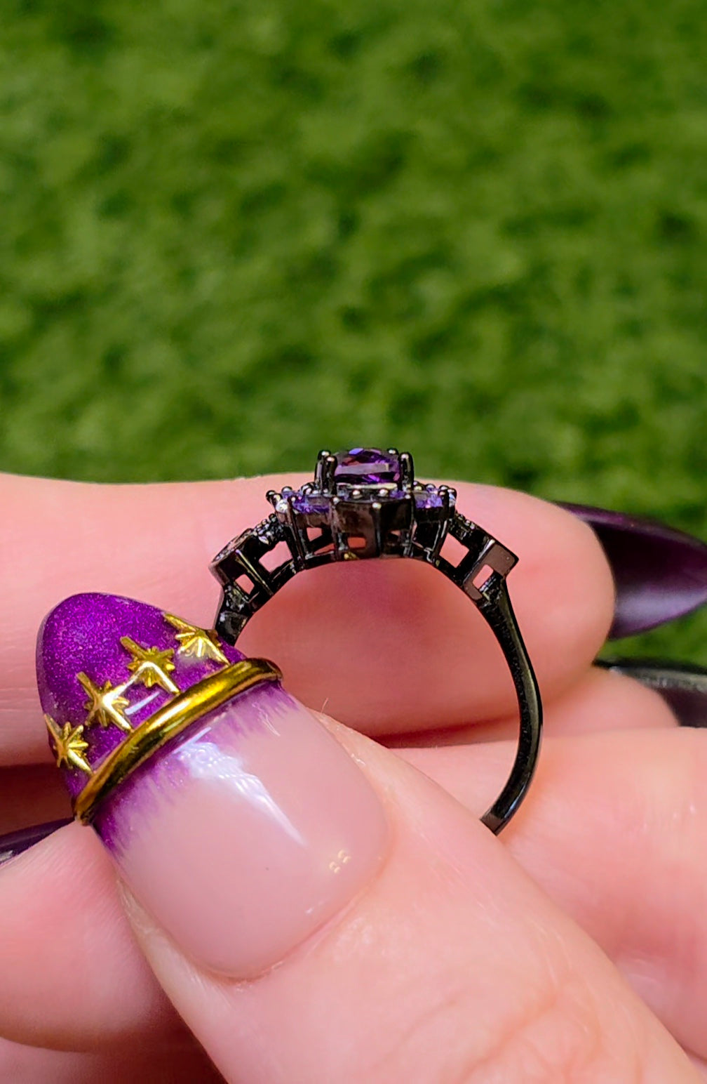Amethyst Art Deco Ring