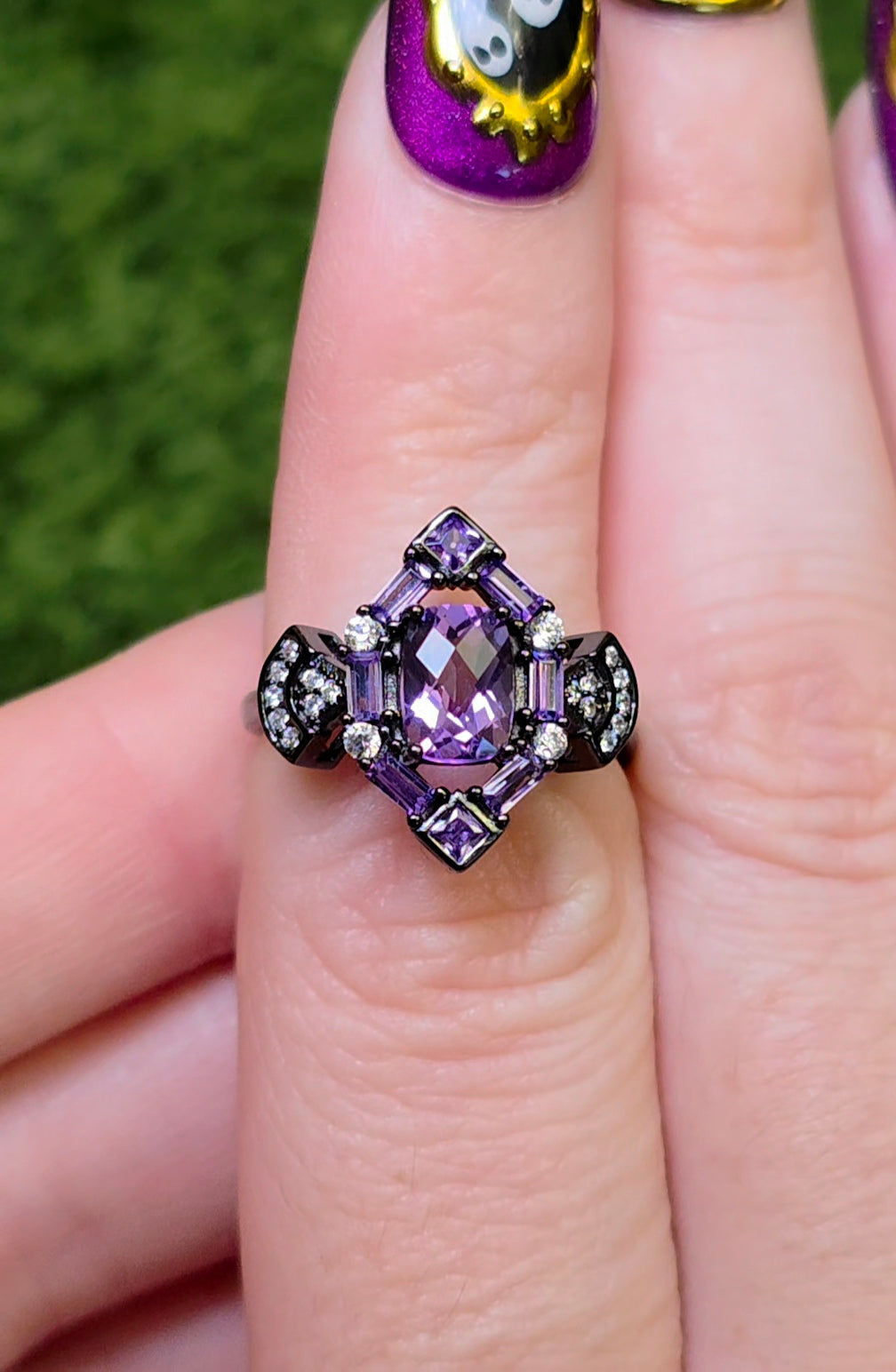 Amethyst Art Deco Ring