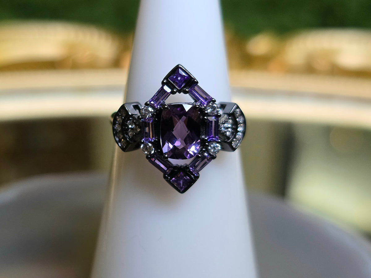 Amethyst Art Deco Ring