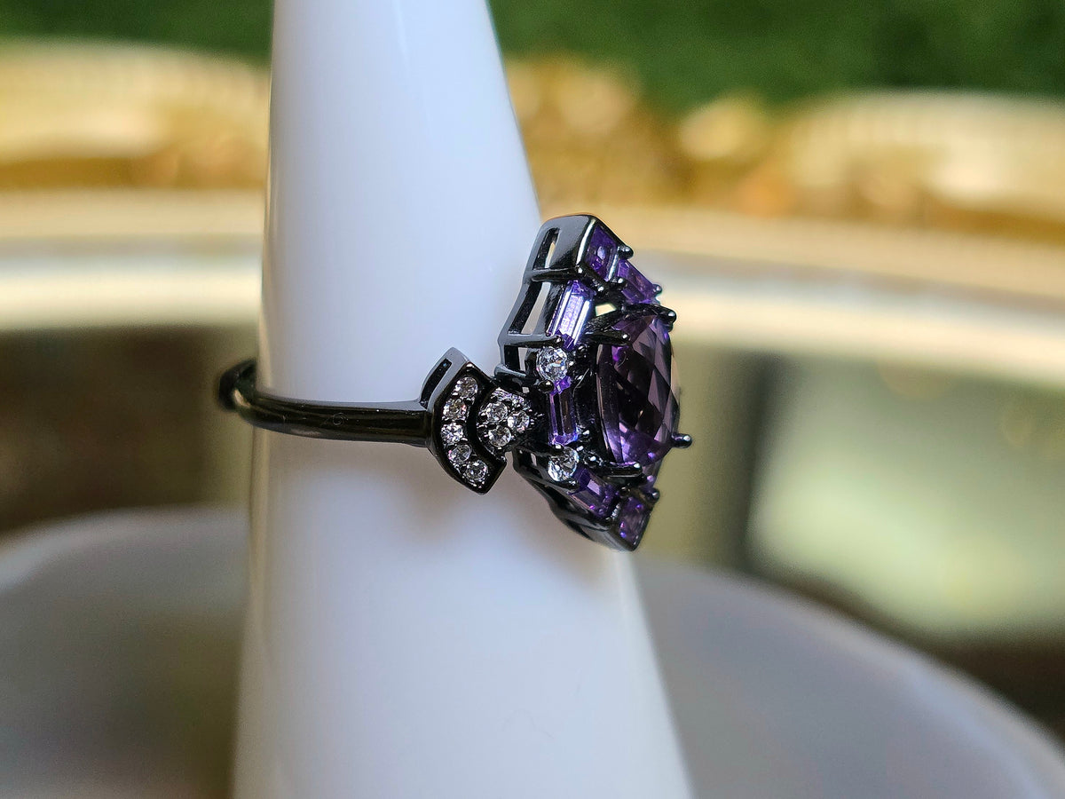 Amethyst Art Deco Ring