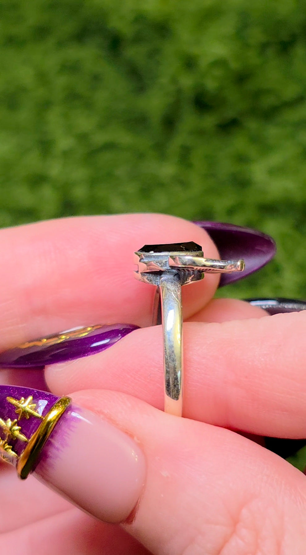 Smokey Quartz Bat Wing Ring