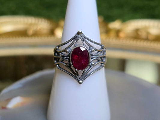 Victorian Gothic Ruby Ring