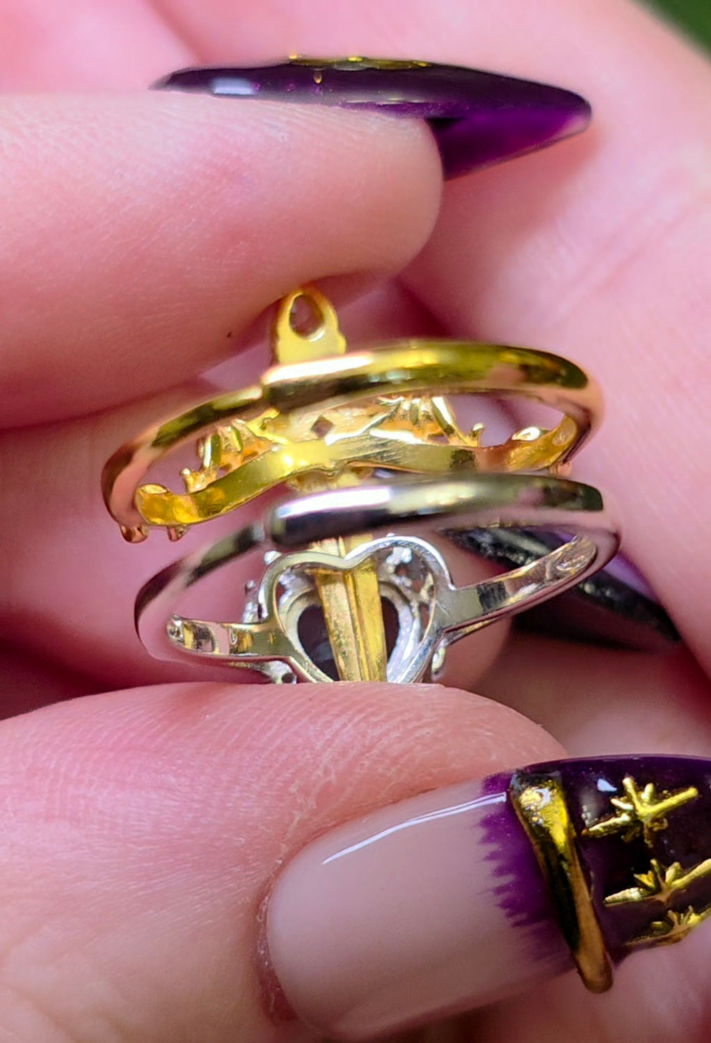 Topaz Heart and Sword Ring