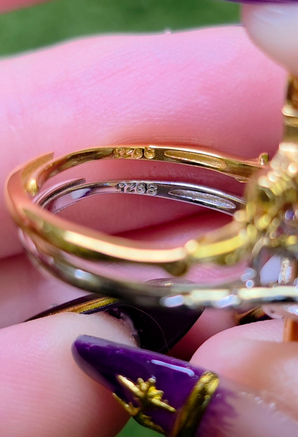 Topaz Heart and Sword Ring