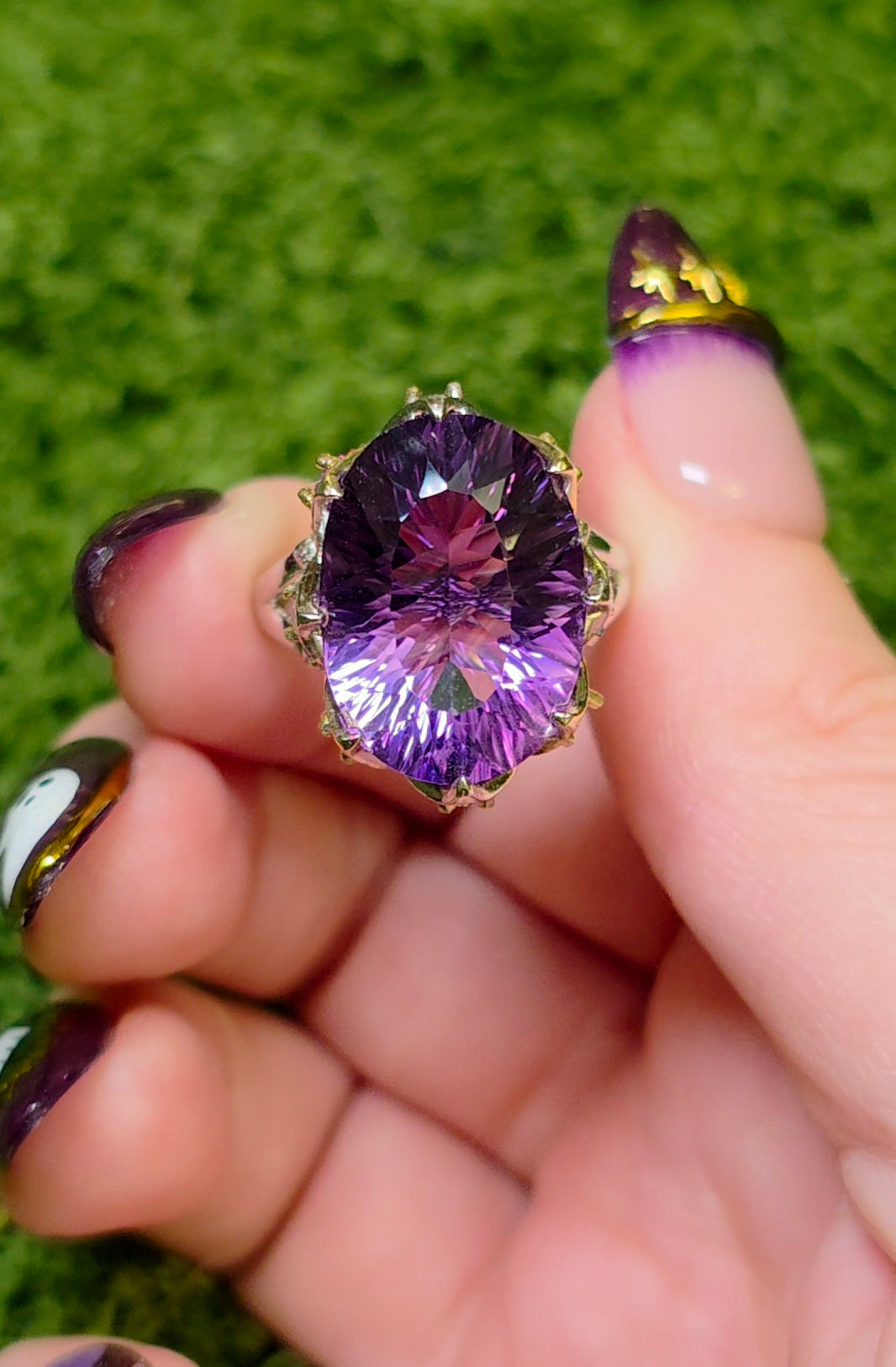 Royal Amethyst Statement Ring