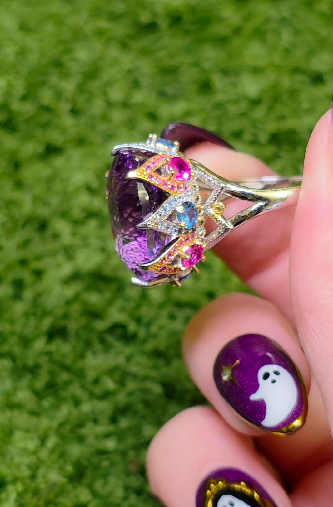 Royal Amethyst Statement Ring