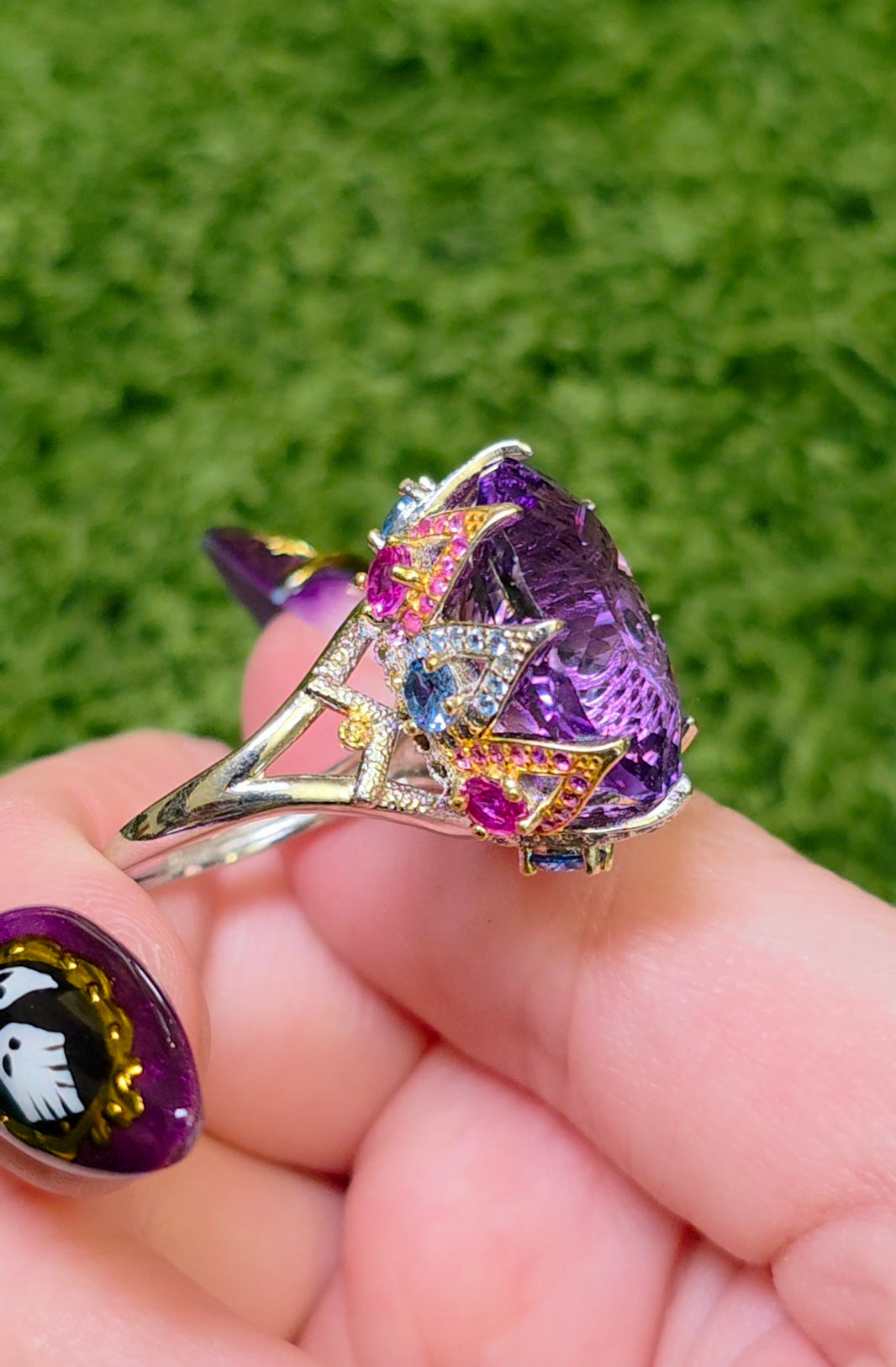 Royal Amethyst Statement Ring