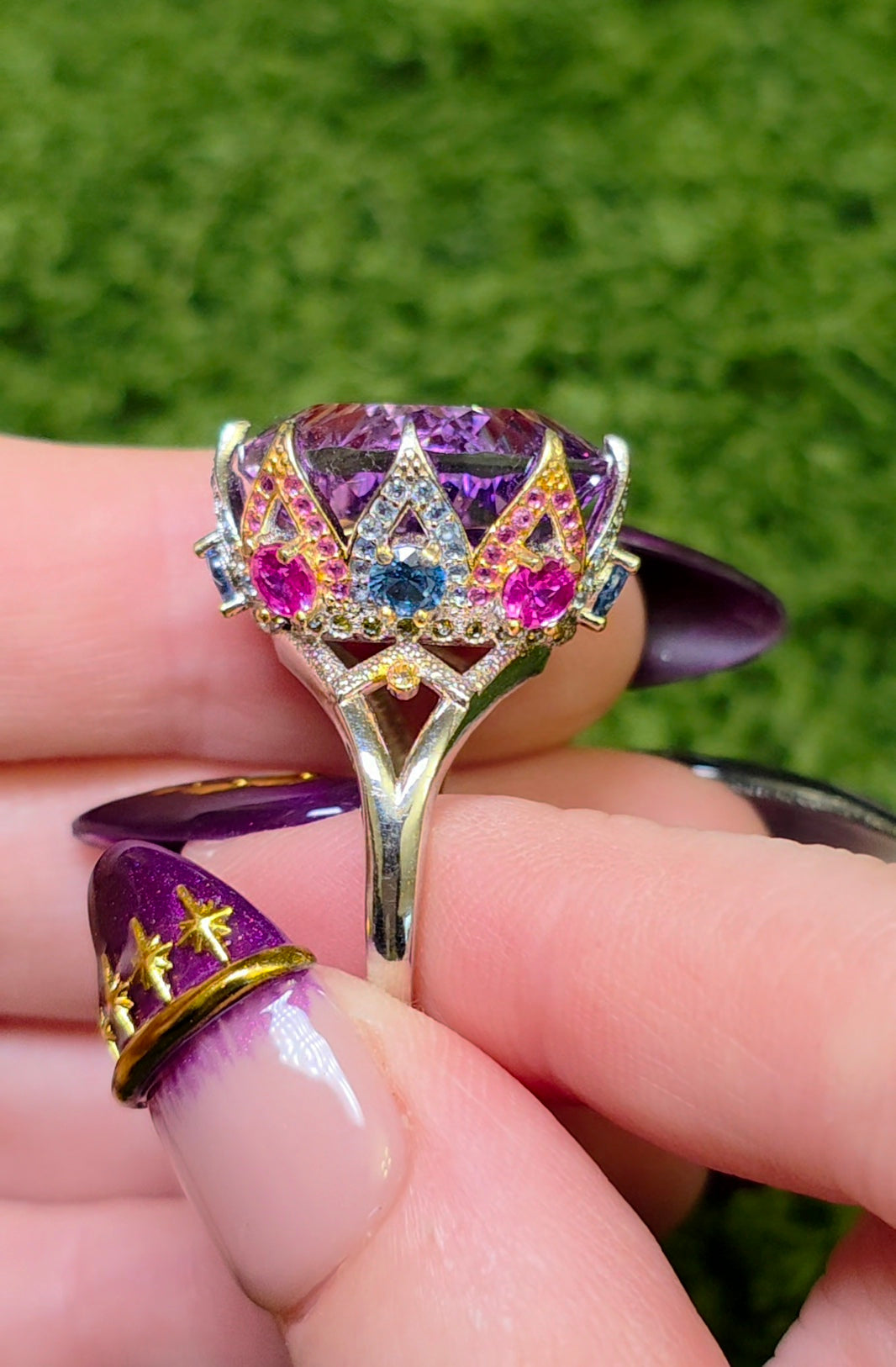 Royal Amethyst Statement Ring