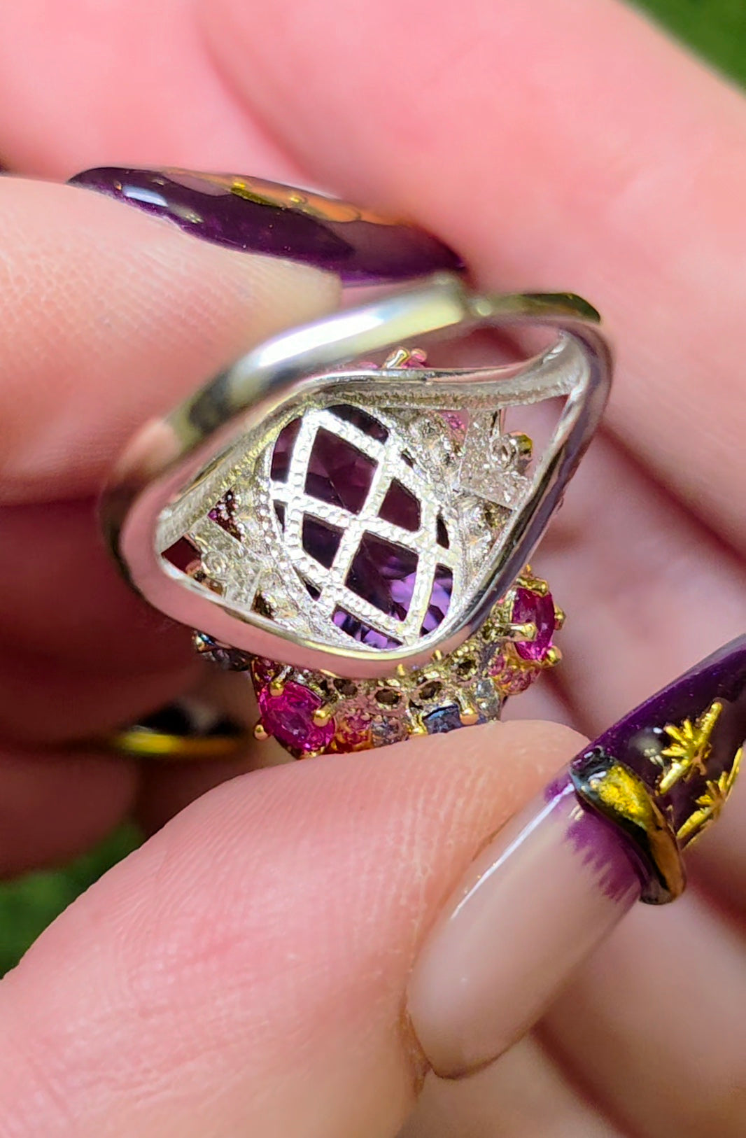 Royal Amethyst Statement Ring