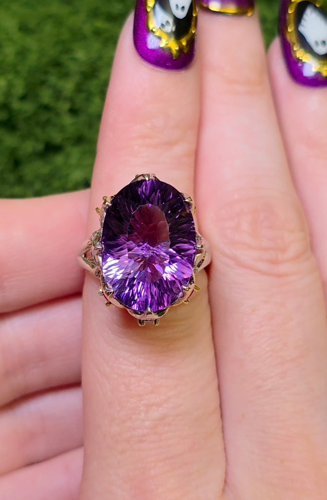 Royal Amethyst Statement Ring