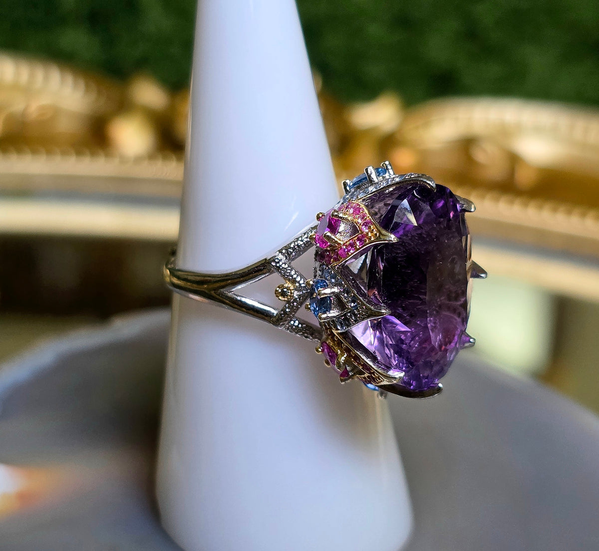 Royal Amethyst Statement Ring