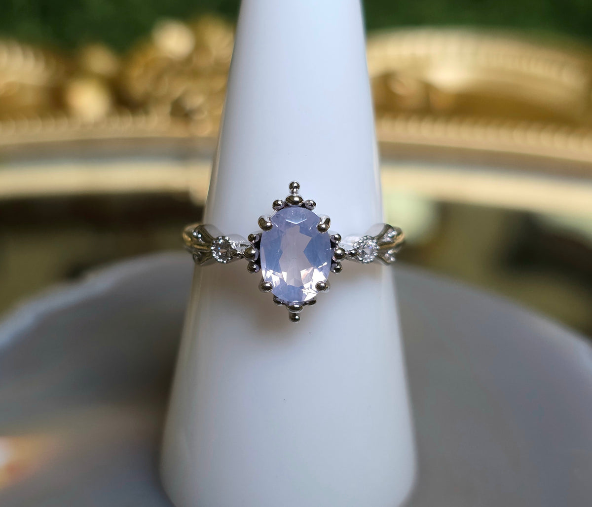 Lavender Moon Quartz Oval Ring