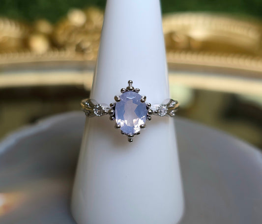 Lavender Moon Quartz Oval Ring
