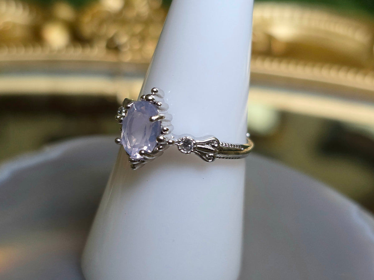 Lavender Moon Quartz Oval Ring