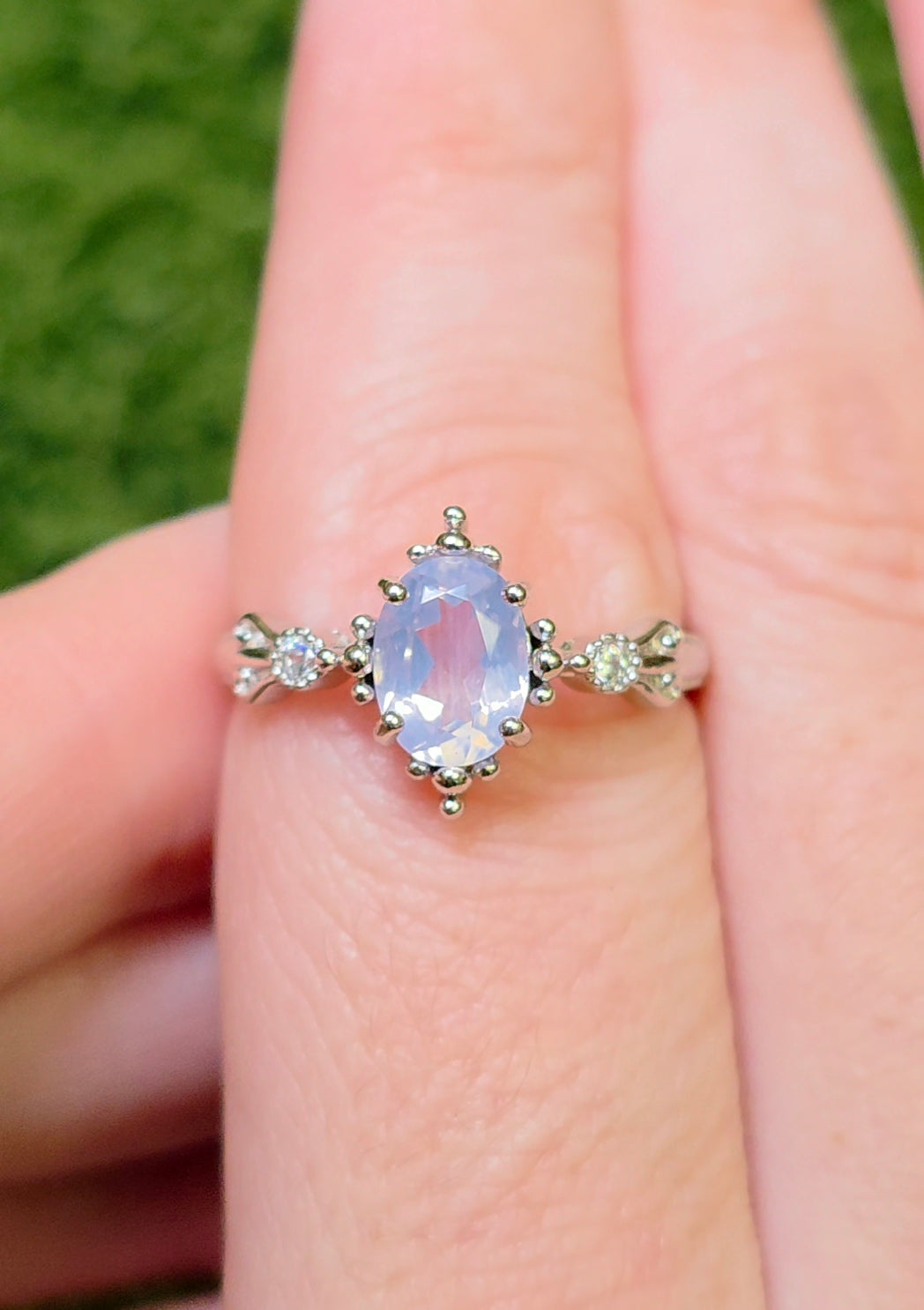 Lavender Moon Quartz Oval Ring