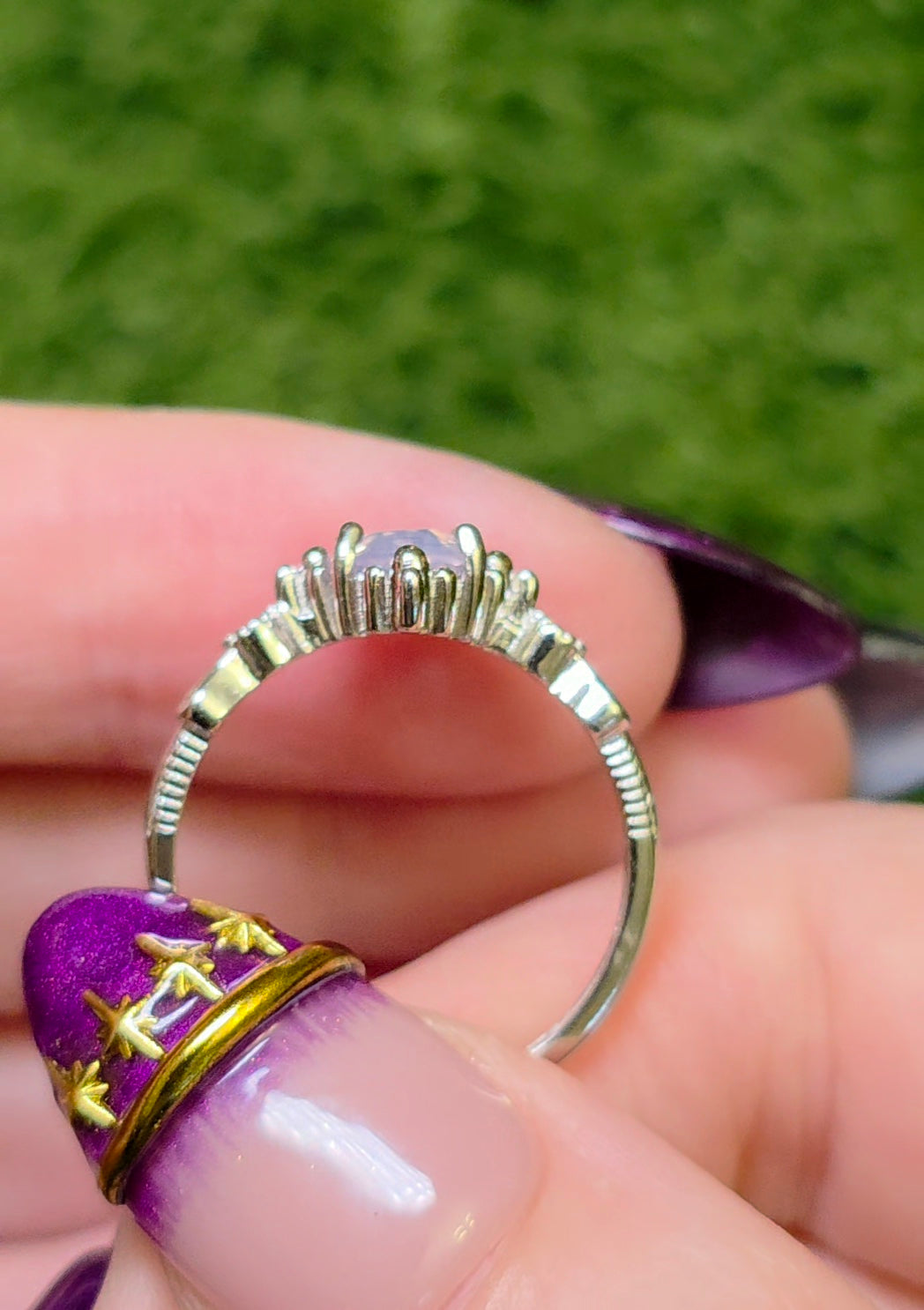 Lavender Moon Quartz Oval Ring