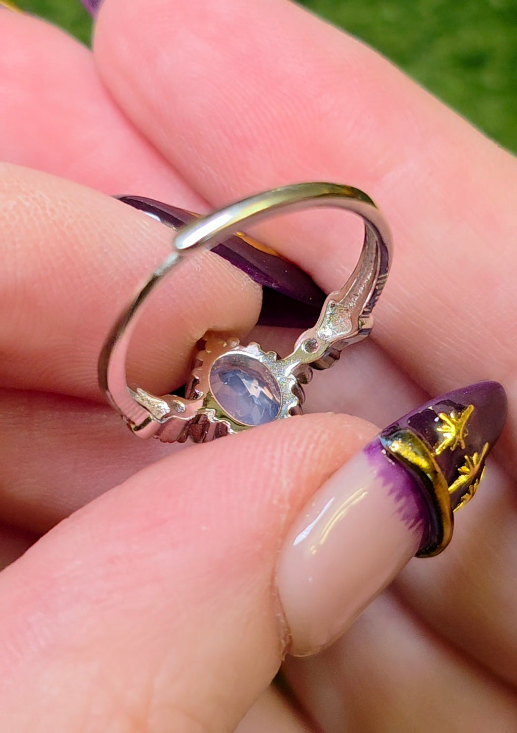 Lavender Moon Quartz Oval Ring