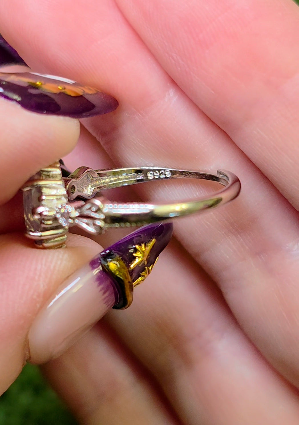 Lavender Moon Quartz Oval Ring