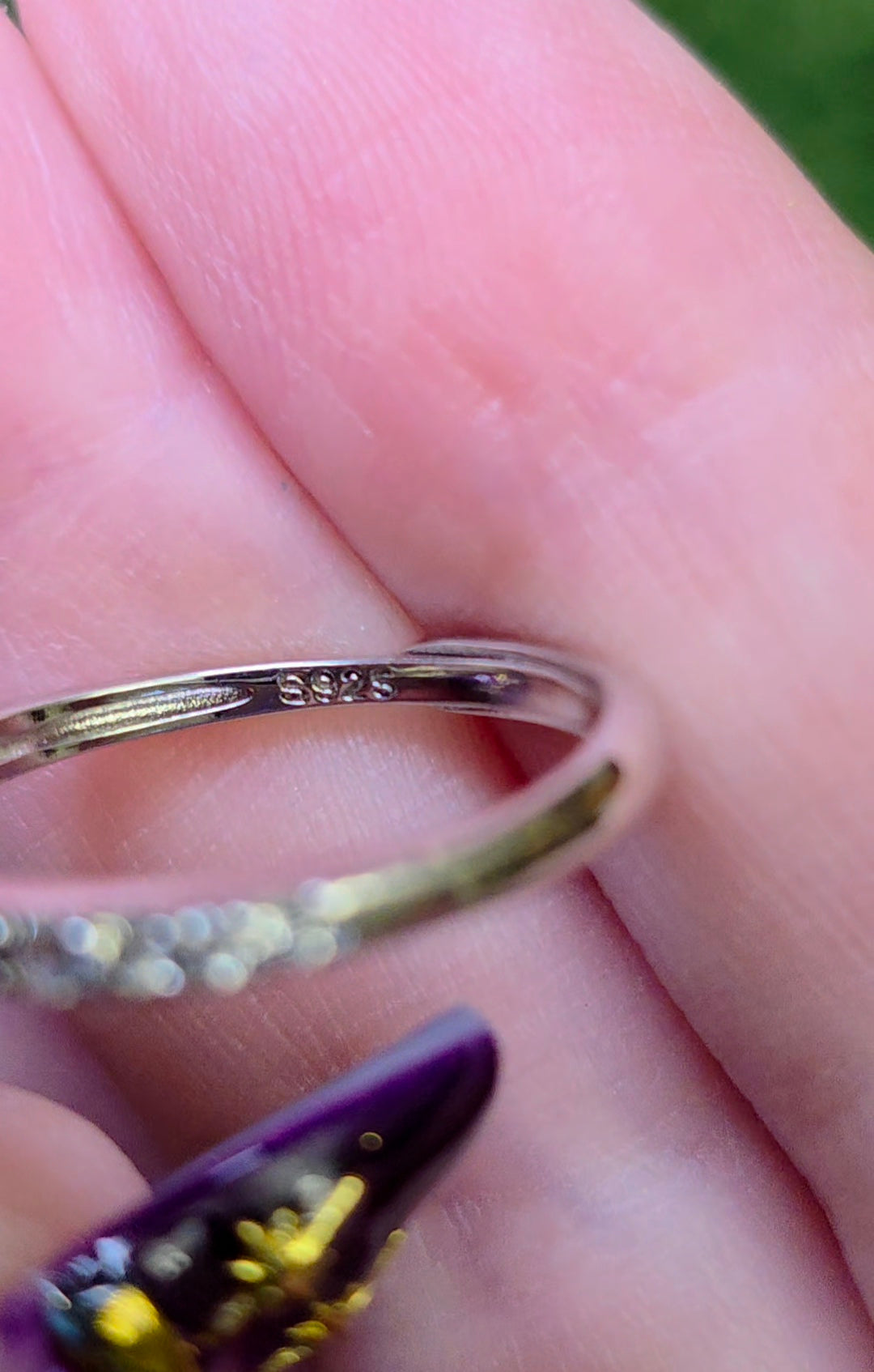 Lavender Moon Quartz Heart Ring D