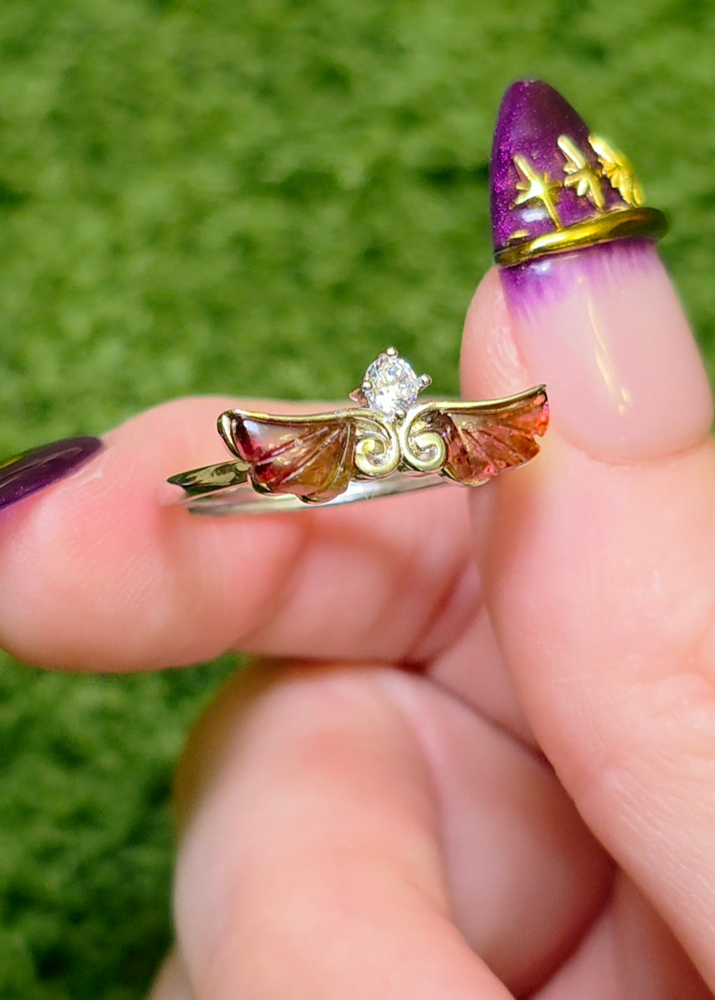 Tourmaline Wings Ring D