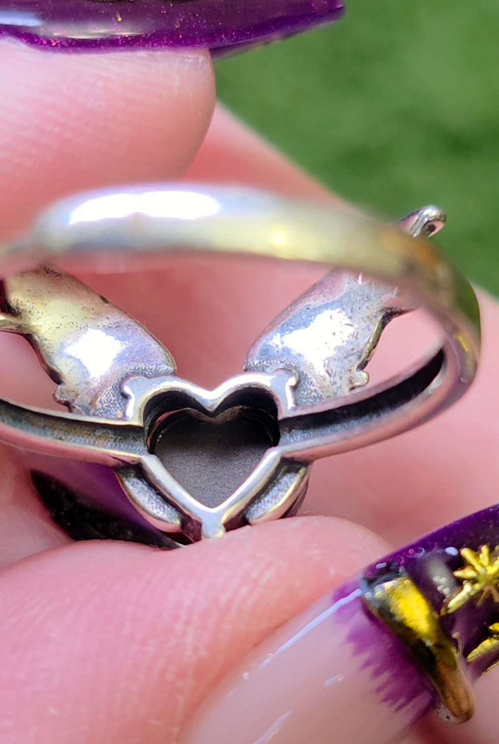 Red Fairy Ammolite Ring