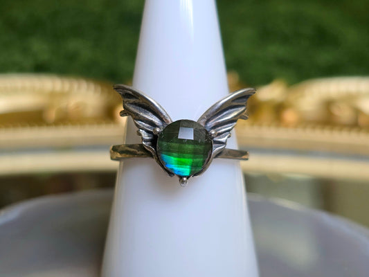 Green Fairy Ammolite Ring