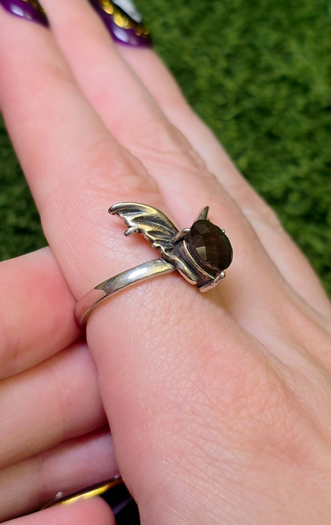 Green Fairy Ammolite Ring