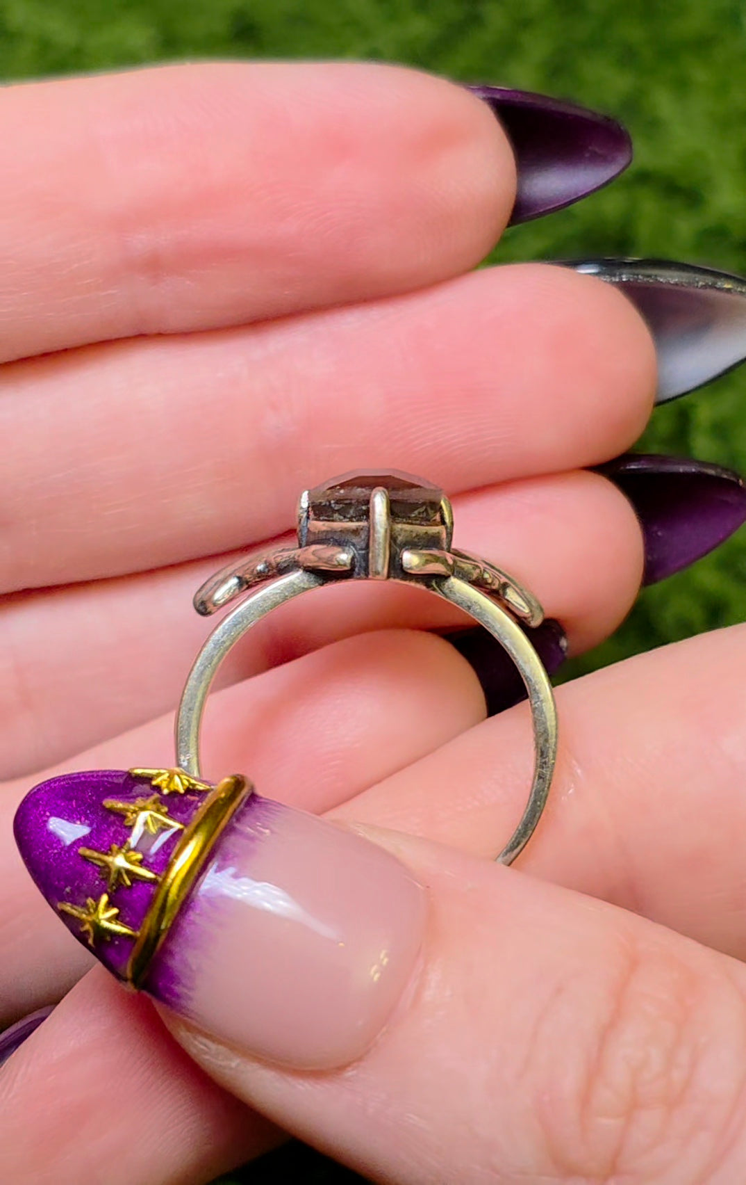 Green Fairy Ammolite Ring