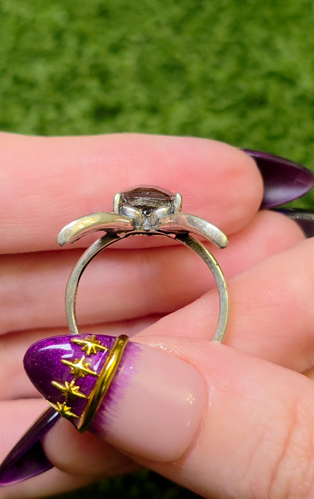 Green Fairy Ammolite Ring