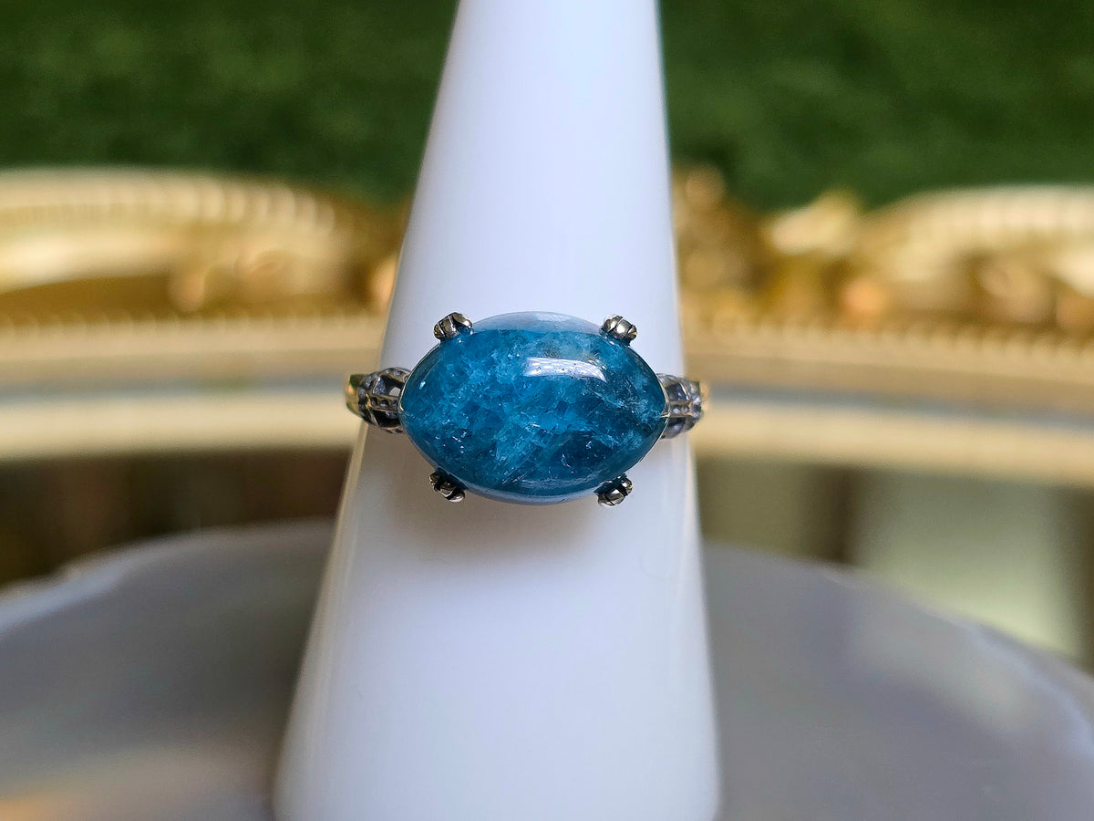 Blue Apatite Ring