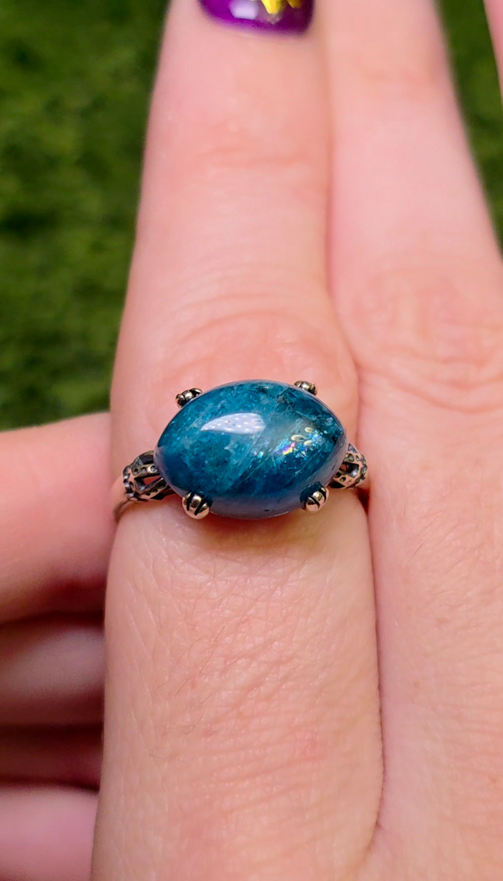 Blue Apatite Ring
