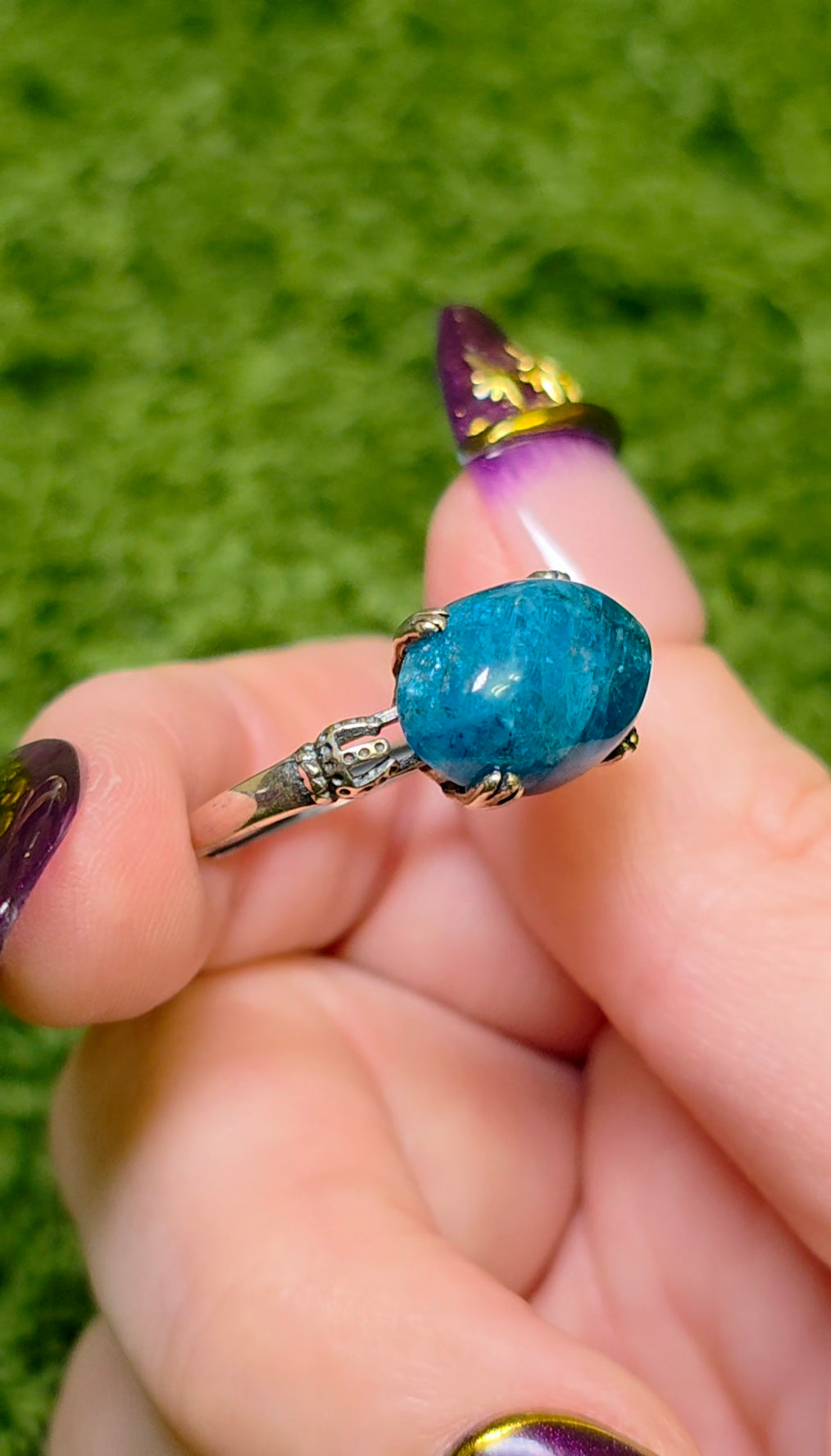 Blue Apatite Ring