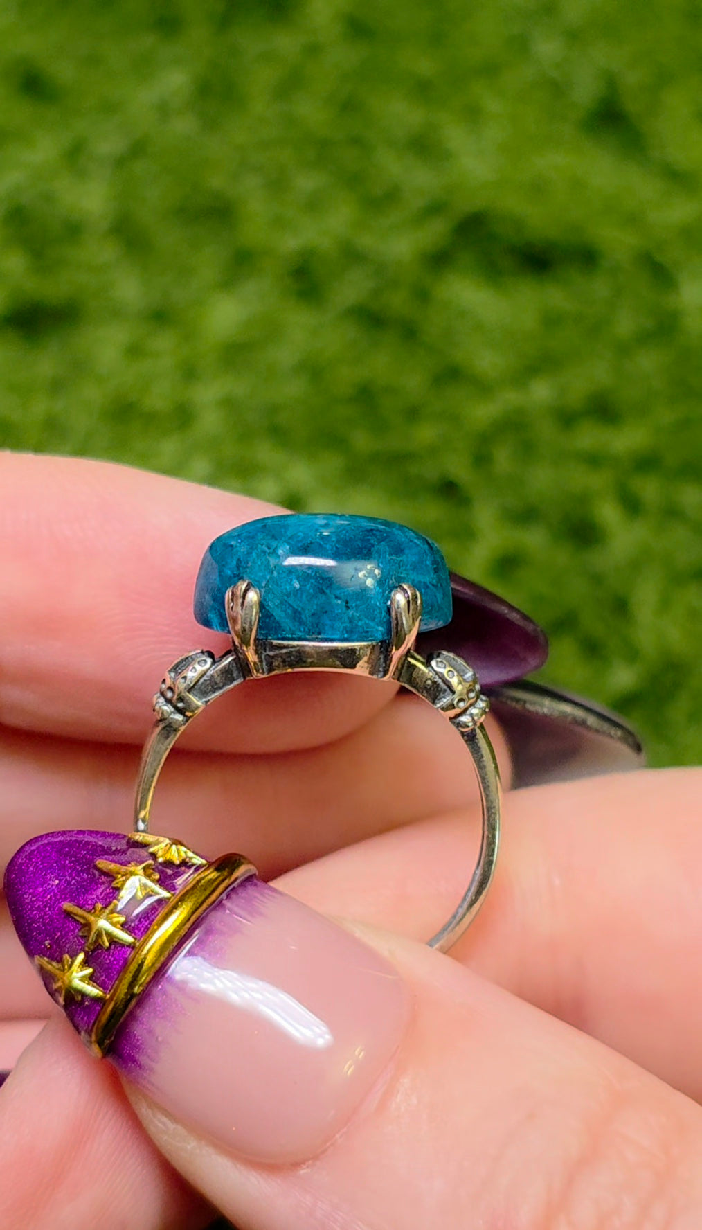 Blue Apatite Ring