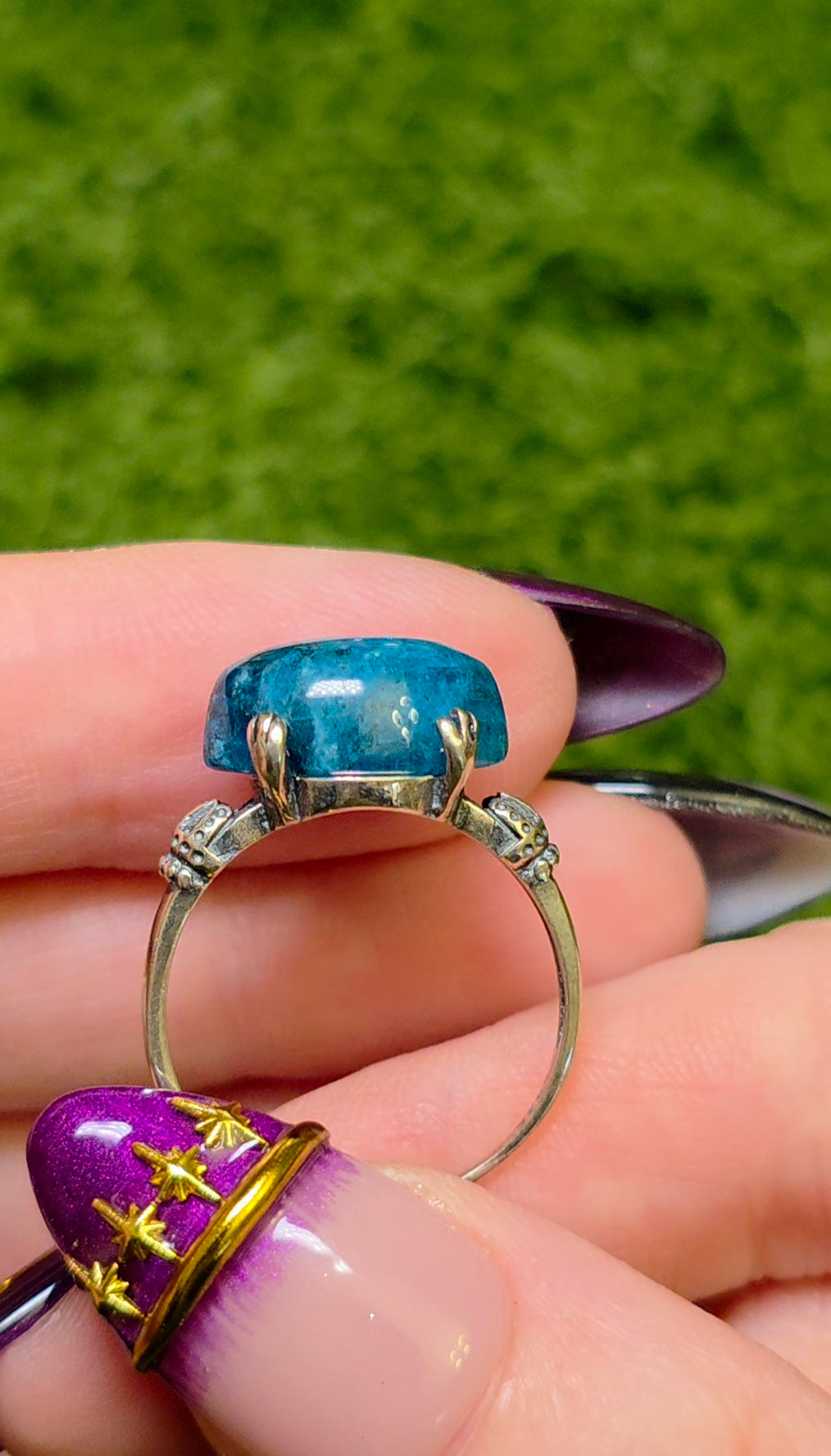 Blue Apatite Ring