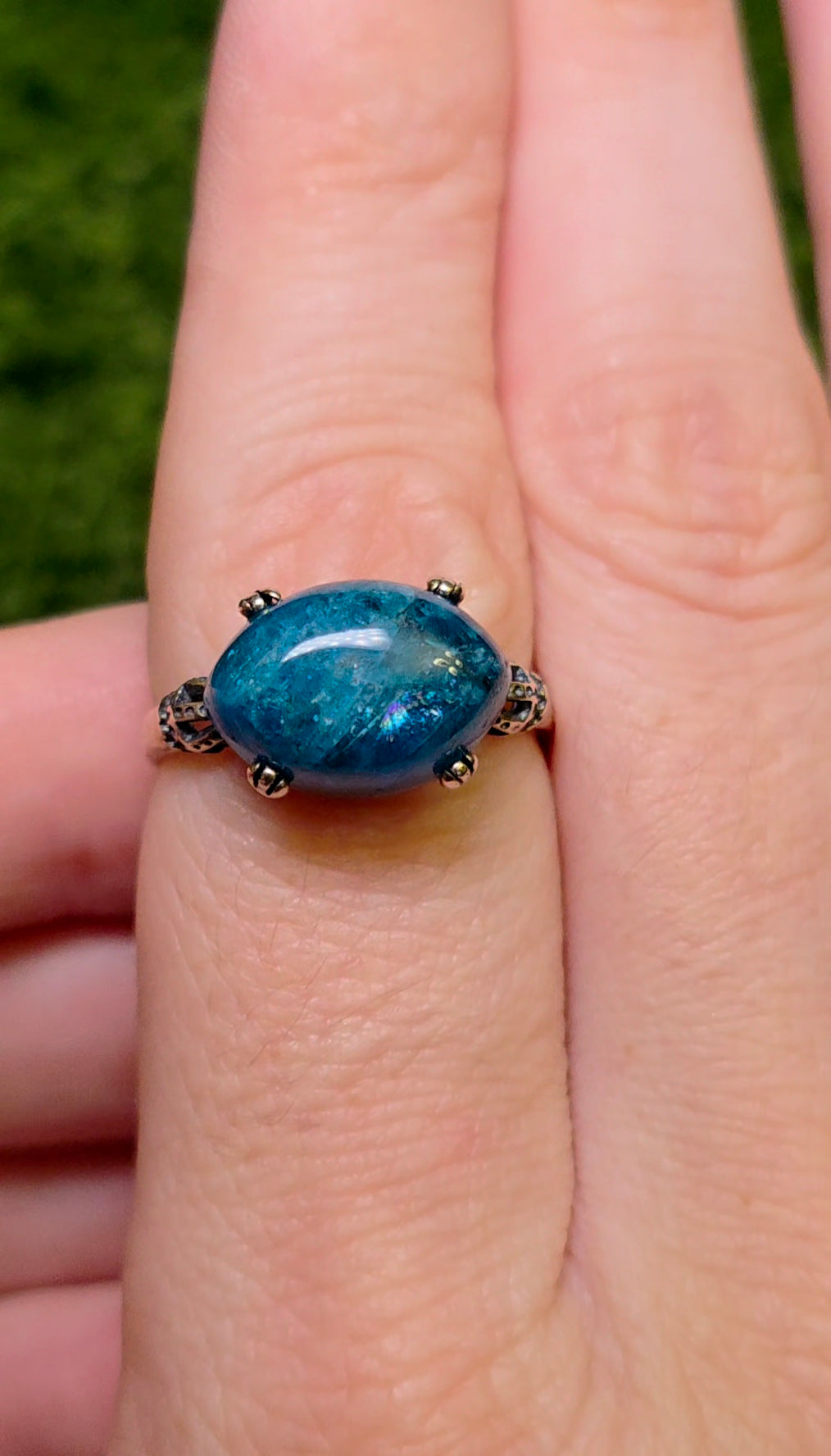 Blue Apatite Ring