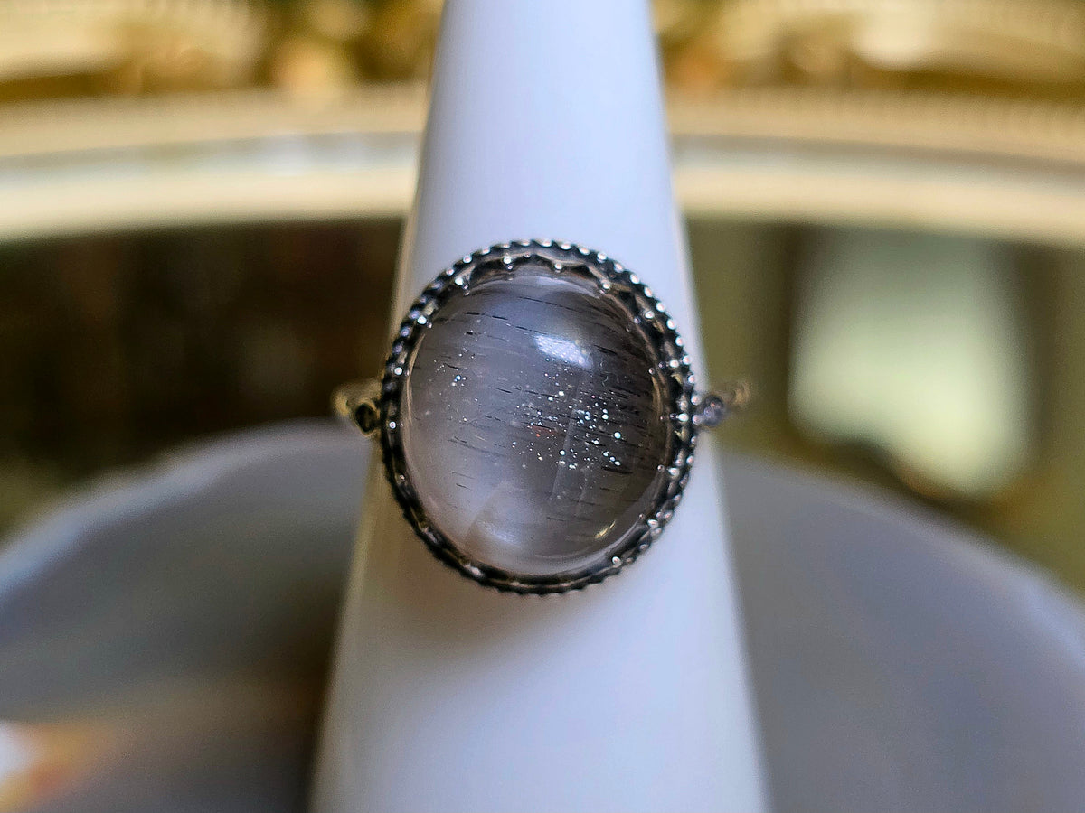Black Moonstone Ring B