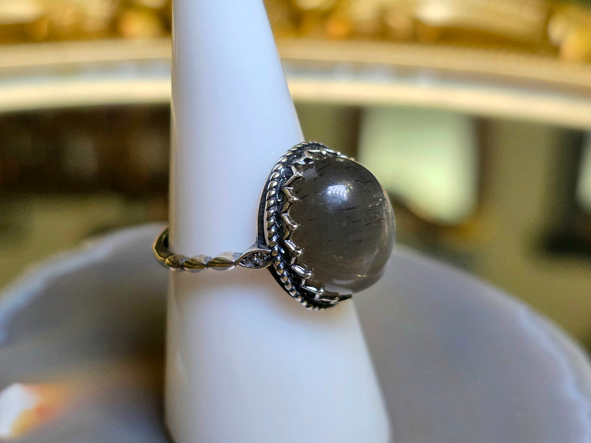 Black Moonstone Ring B