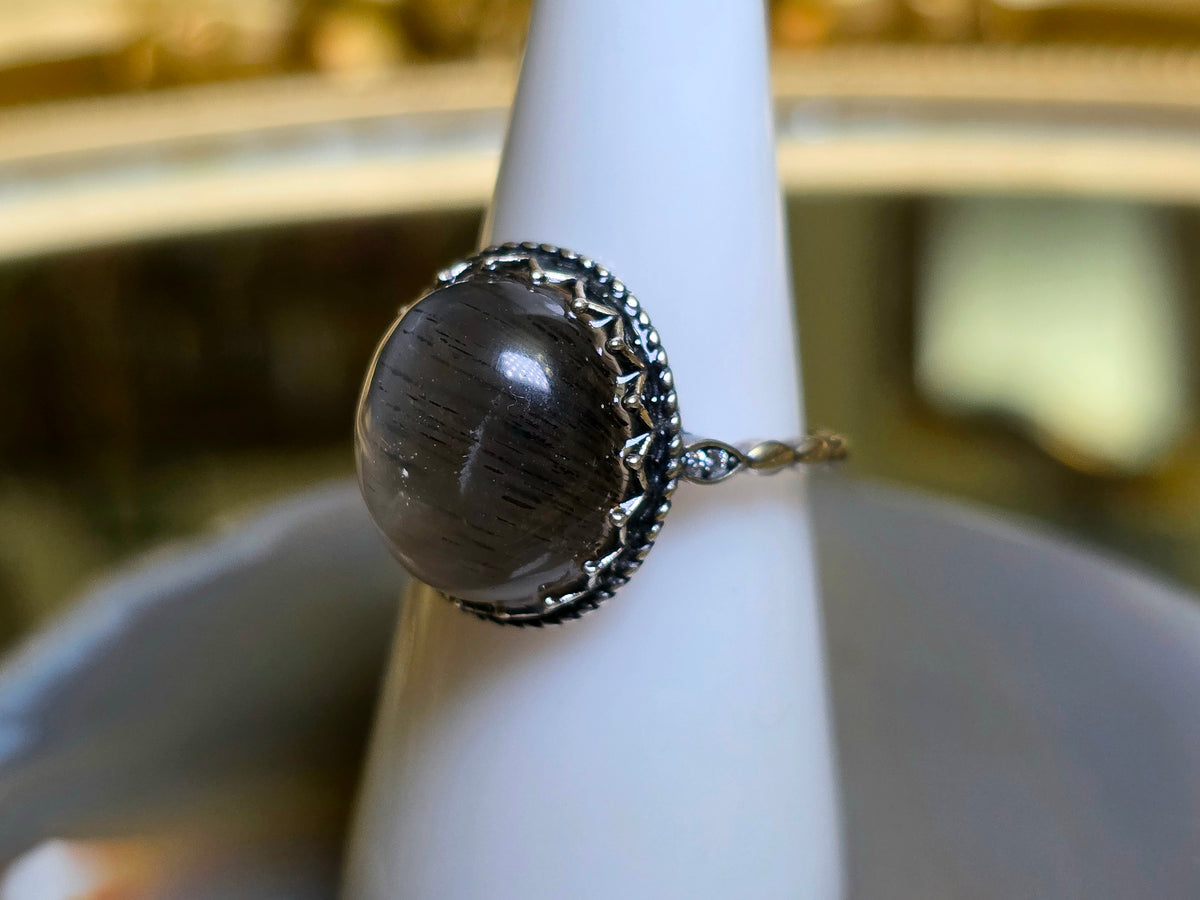 Black Moonstone Ring B