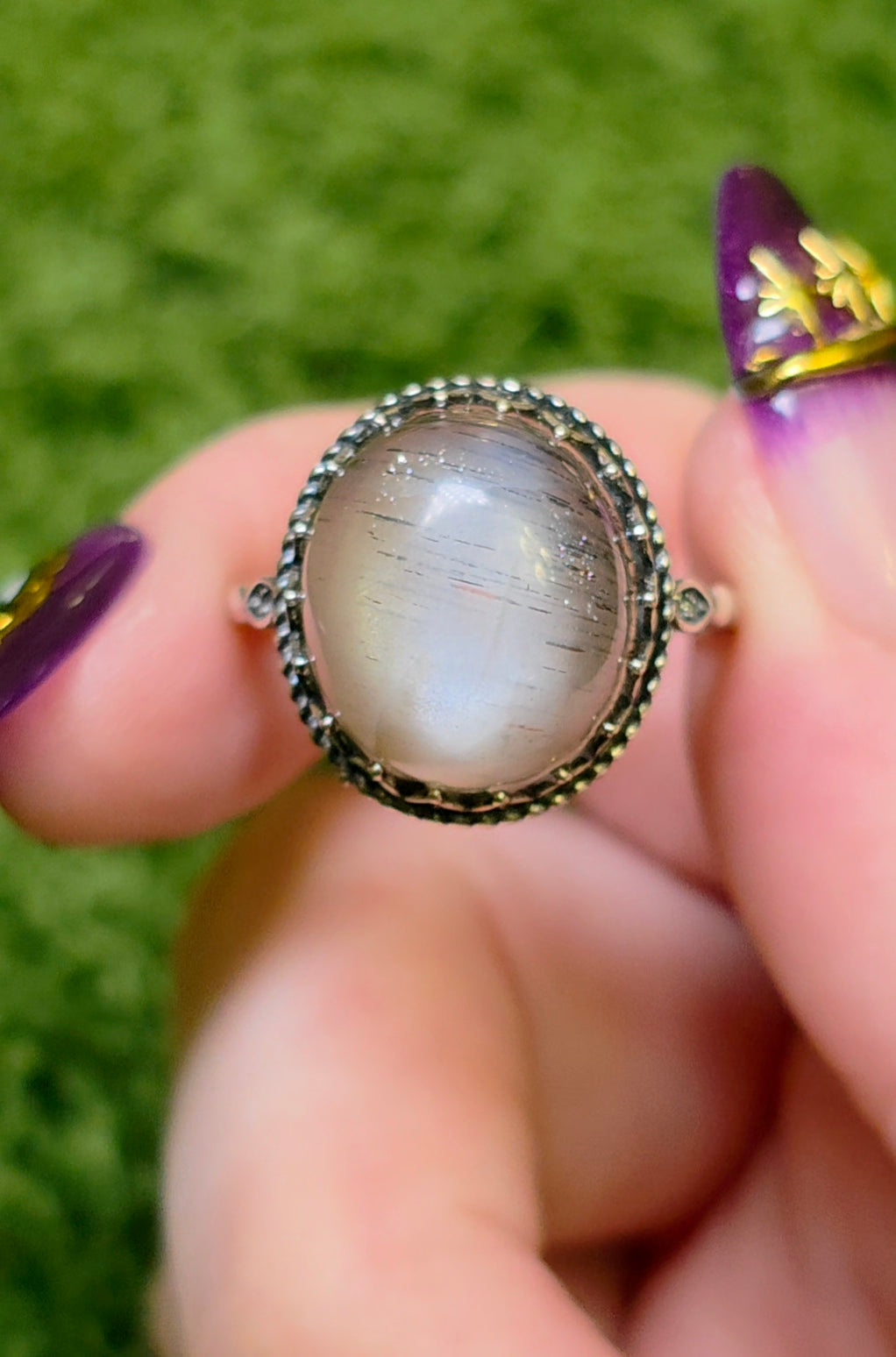 Black Moonstone Ring B