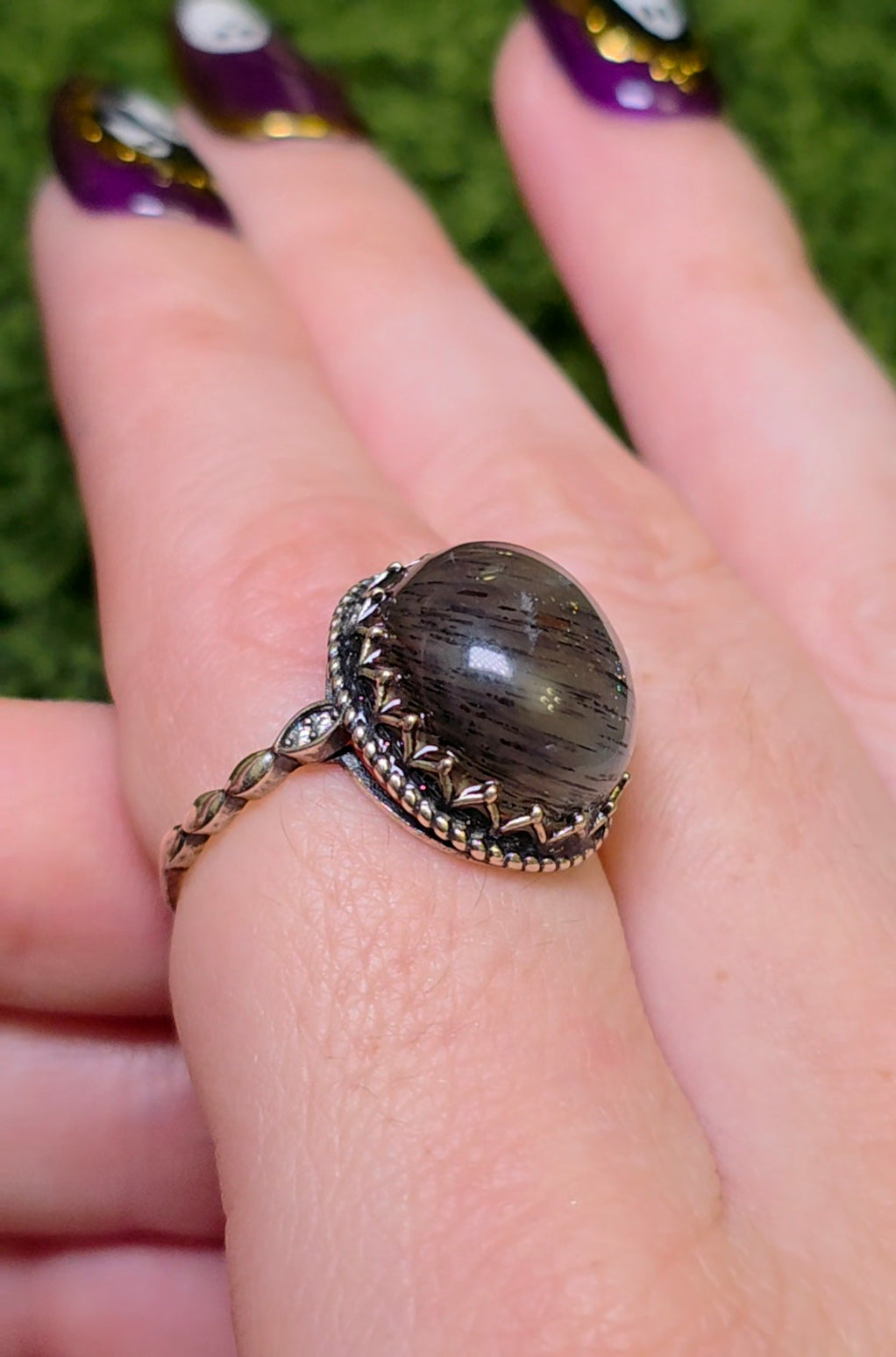 Black Moonstone Ring B