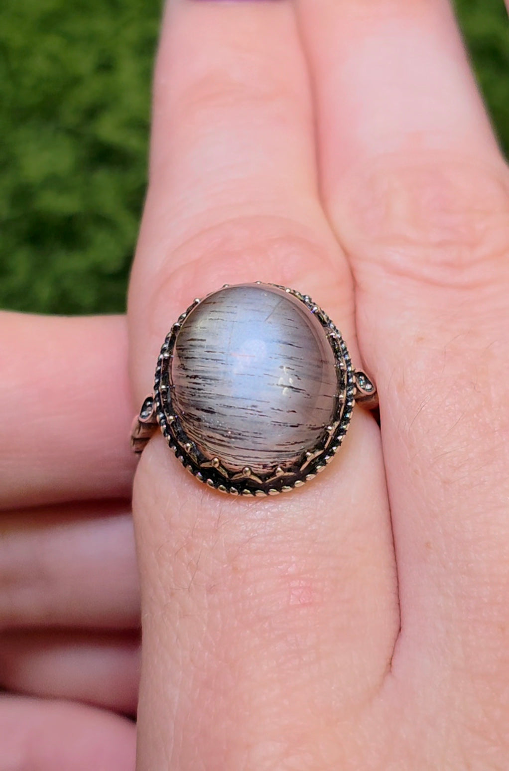 Black Moonstone Ring B