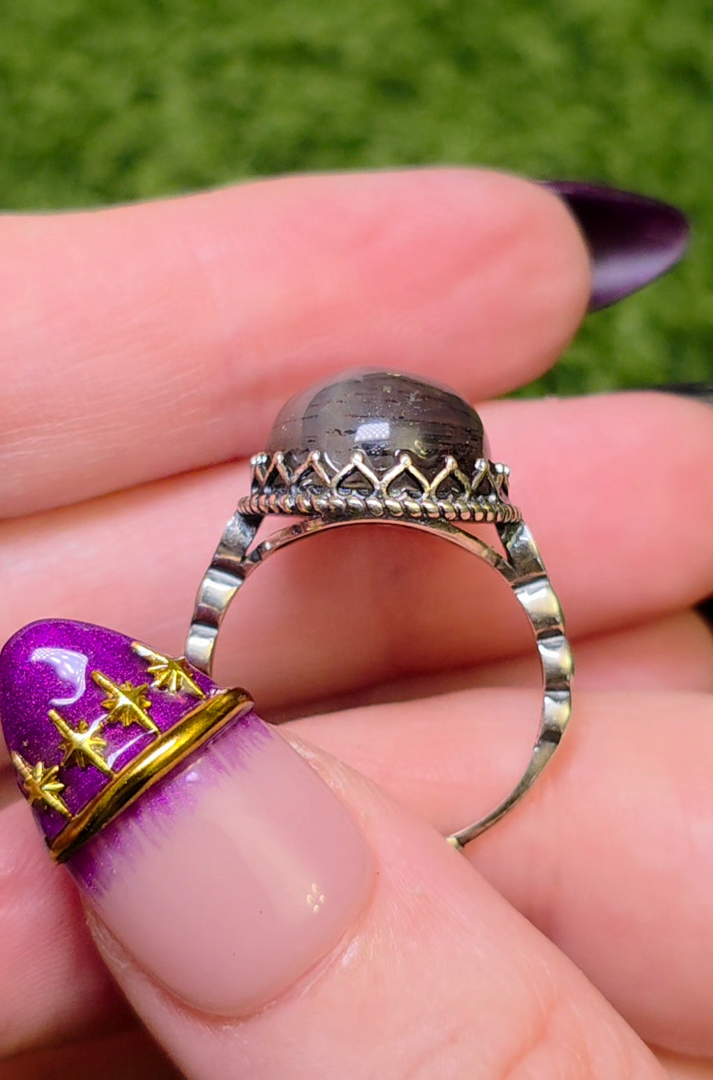 Black Moonstone Ring B