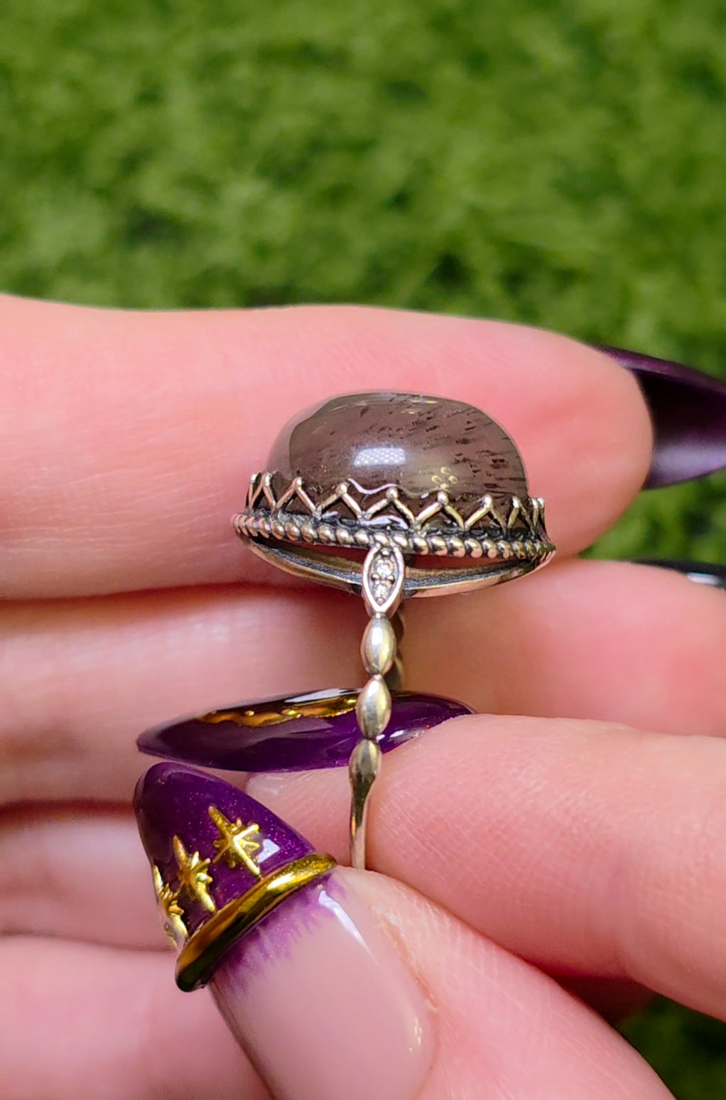 Black Moonstone Ring B