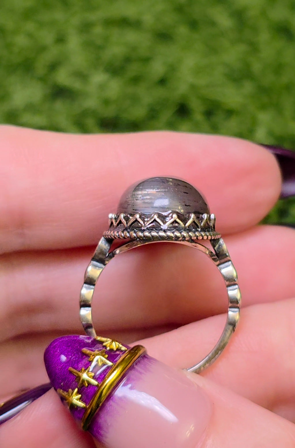 Black Moonstone Ring B