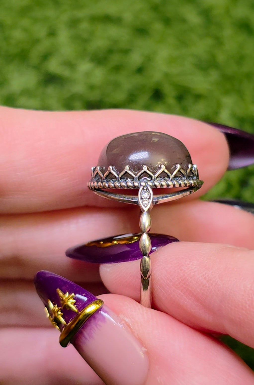 Black Moonstone Ring B