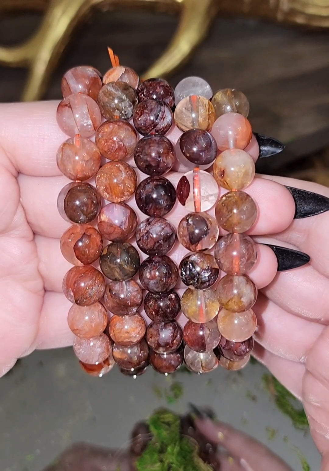 10.5mm Fire Quartz Stretch Bracelet