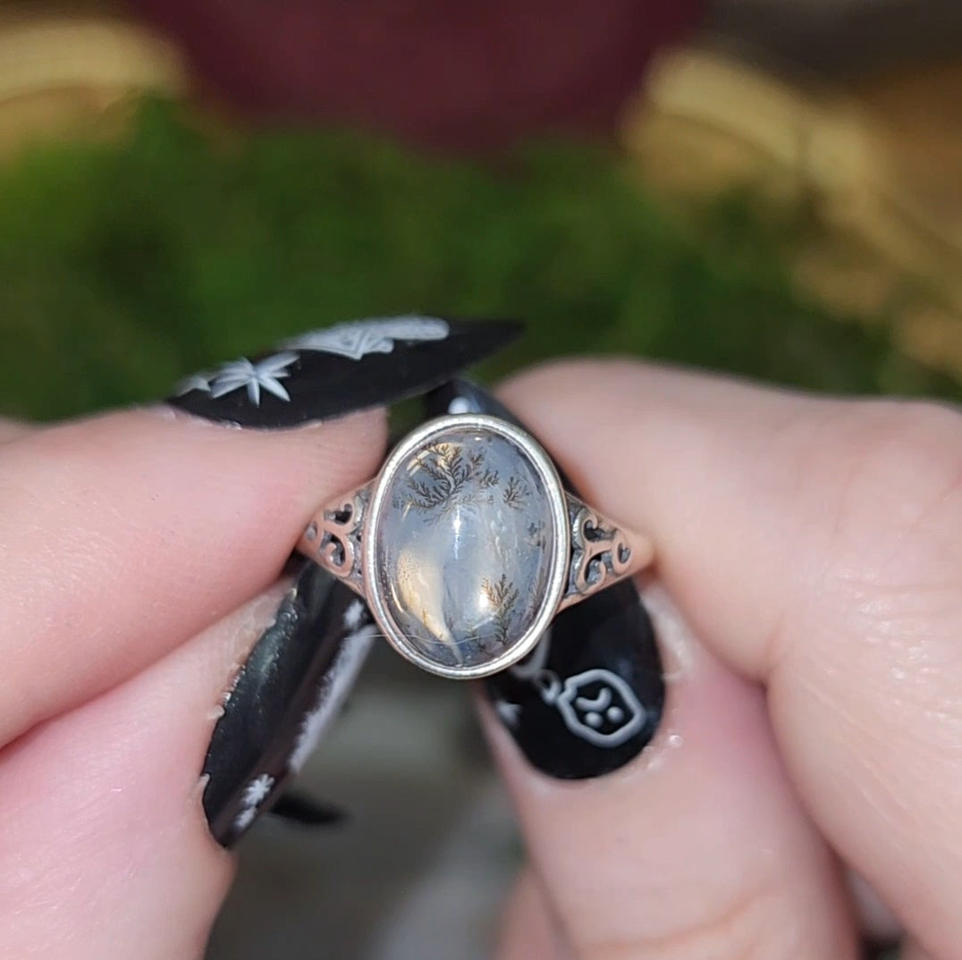 Dendritic Quartz Ring