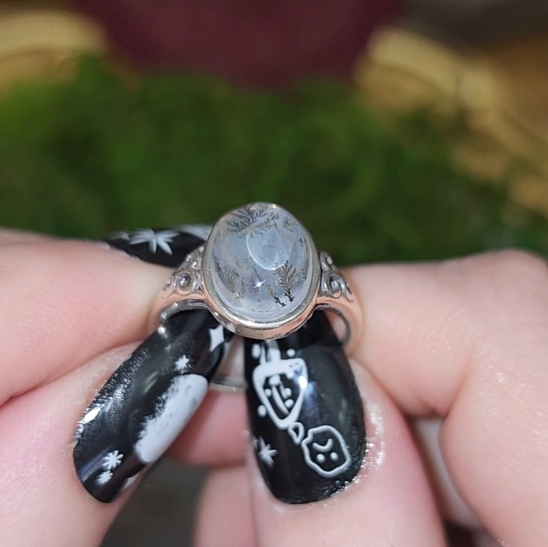 Dendritic Quartz Ring