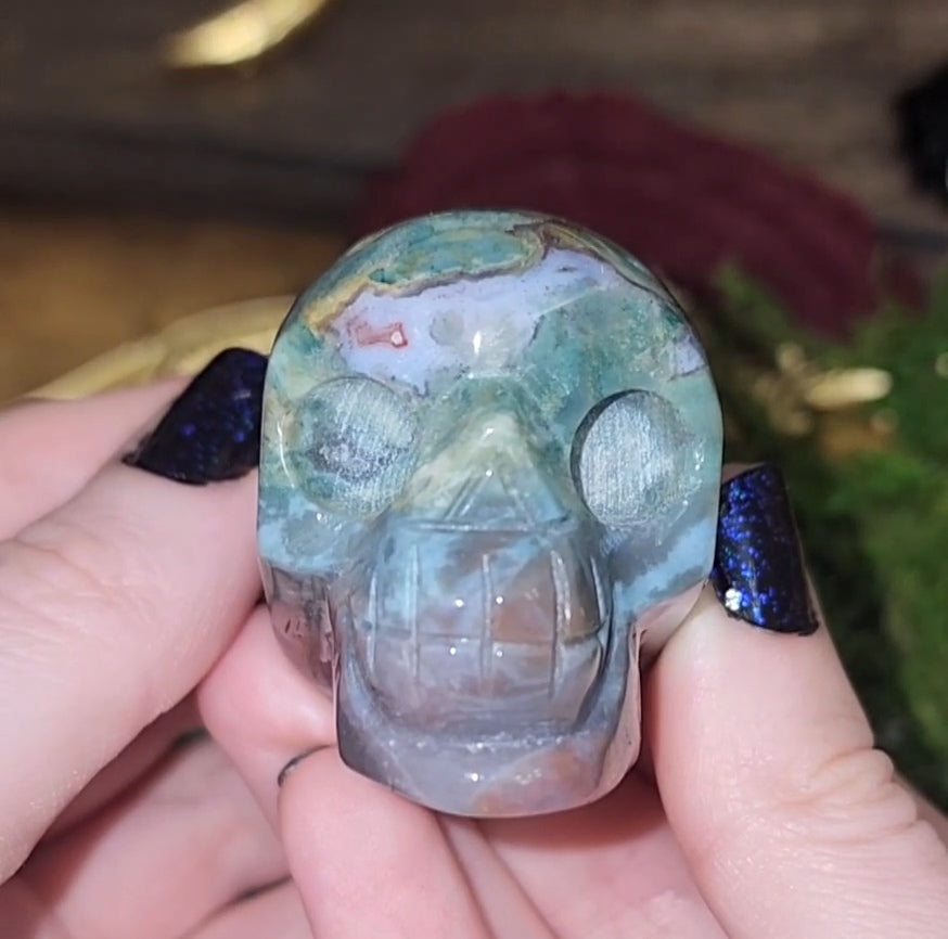 Sea Jasper Skull