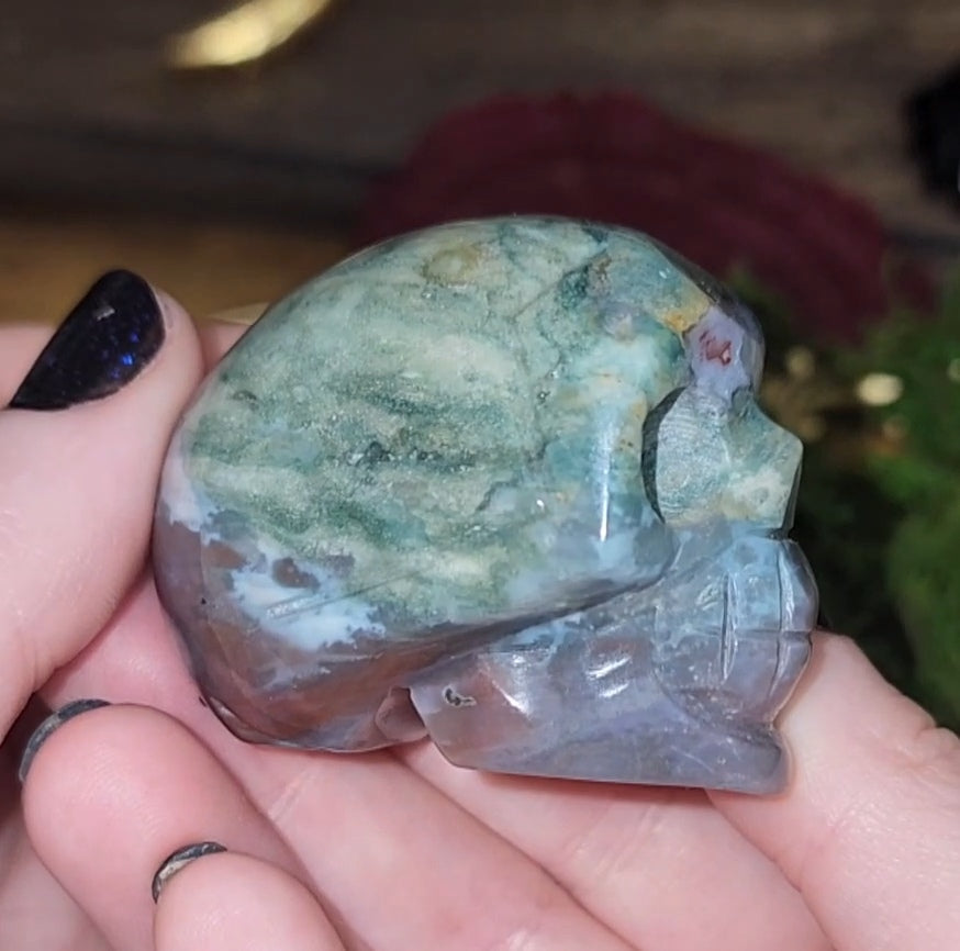 Sea Jasper Skull